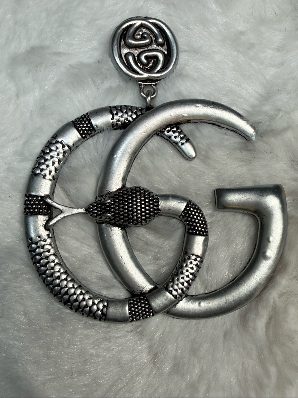 Silver Snake Statement Charm